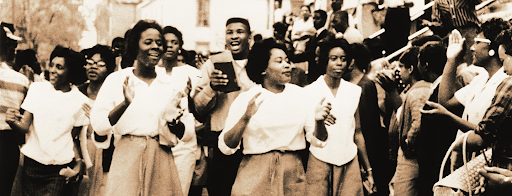 Birmingham H.S. students converging in the 1963 Children’s Crusade