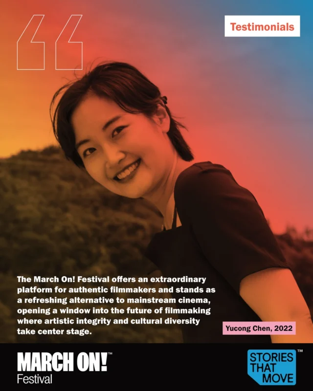 🎬 We heard from Yucong Chen, a 2022 March On Filmmaker Participant! 

Every frame tells a story. The March On Filmmaker Competition uplifts creators using their lens to spark change and speak truth.

Submit your film by May 30th, 2025! Visit the link in bio!

#MarchOn #FilmmakerCompetition #Storytelling #UntoldStories #CivilRights #FilmFestival